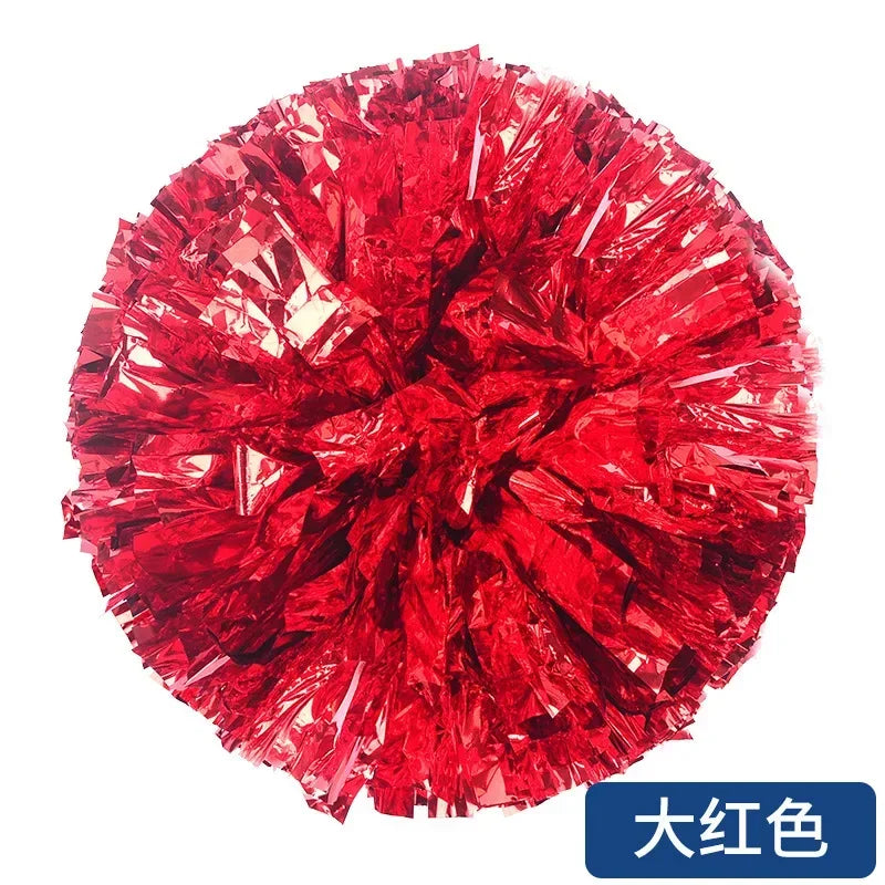 Colorful Cheerleading Pom Poms Girls Kids Finger Cheer Balls Gold Silver Purple Blue Red Green Dance Cheerleading Accessories