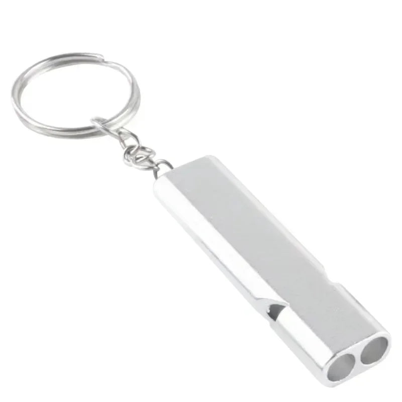 Metal Survival Whistle Flat Shape Training Whistle for Outdoor Sports Hiking Climbing Emergence Whistle Cheerleading Souvenirs