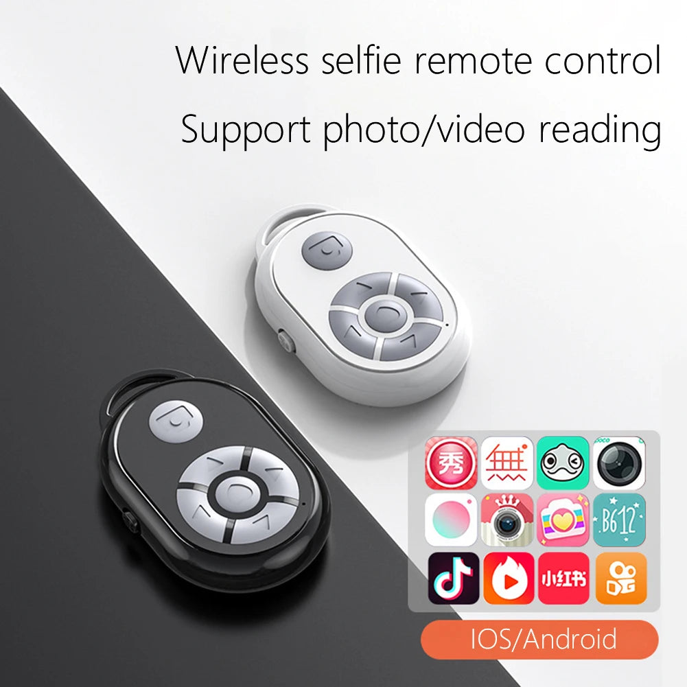 Remote Control Page Turner Bluetooth Smart Phone Screen Auto Clicker for Gaming Live 10m Camera Shutter Video Remote For tiktok
