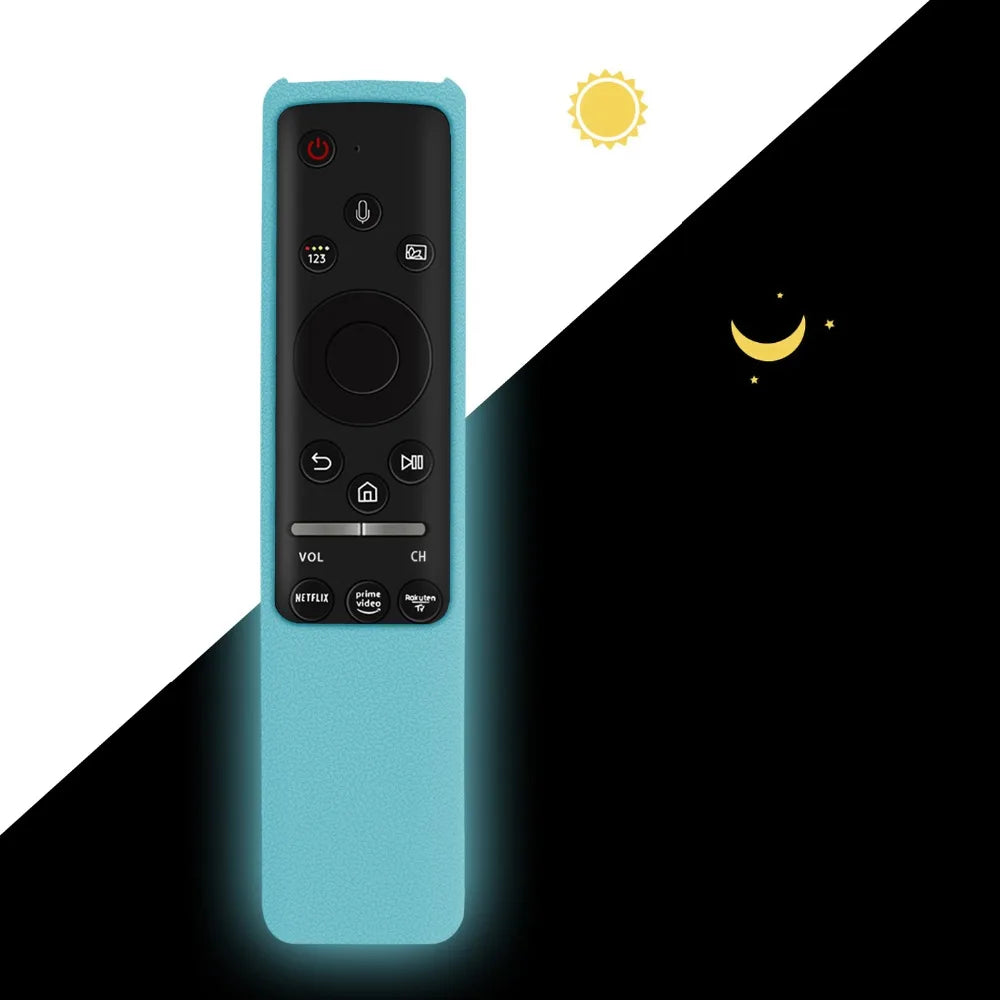 BN59-01312B Silicone Cover Fit for Samsung TV Voice Remote Control Case BN59-01312H BN59-01312F BN59-01312M RMCSPR1B Shockproof
