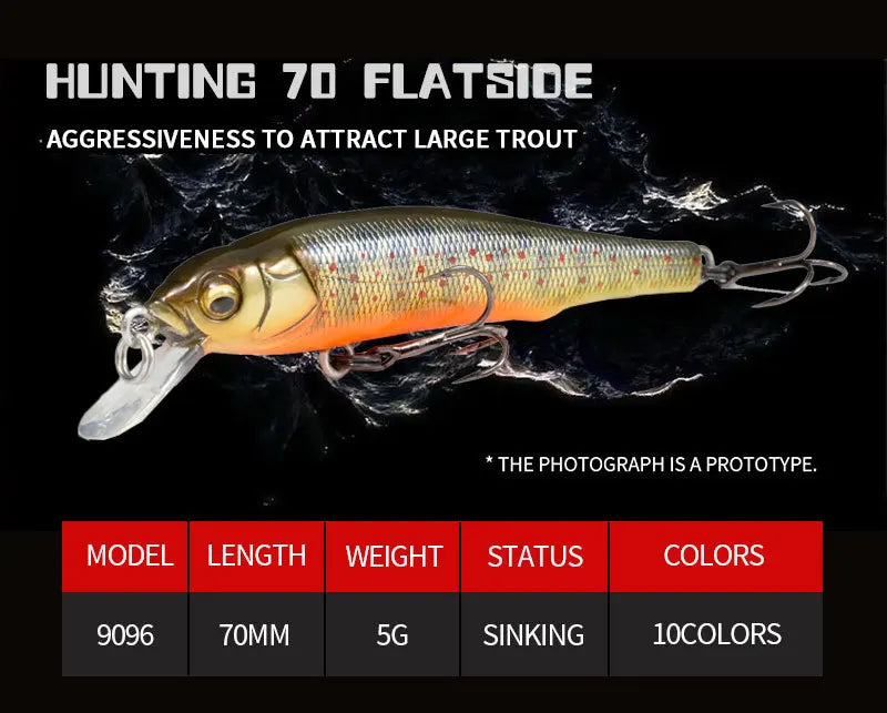 1PCS 70mm 5g Fishing Lure Minnow Hard Bait with 2 Fishing Hooks Crankbait Iscas Artificial Fishing Tackle Lure 3D Eyes