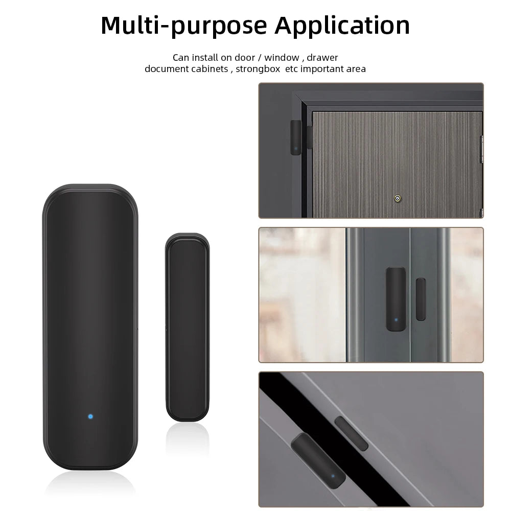 Tuya WiFi or ZigBee Door Window Sensor Smart Home Wireless Door Open Close Detector APP Remote Alarm Work with Alexa Google Home