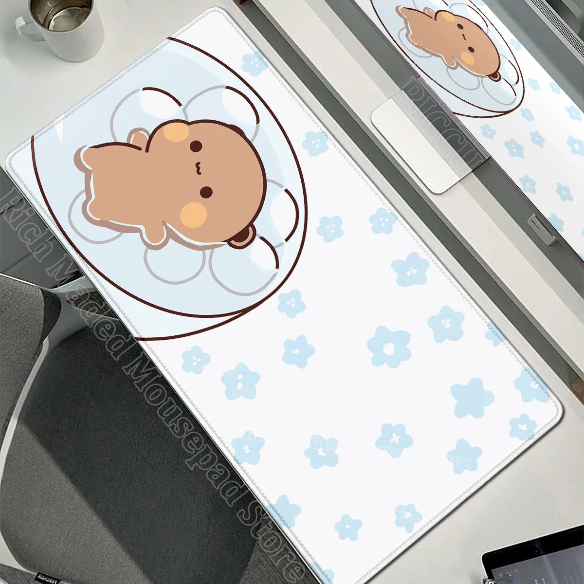 Cartoon Bubu Dudu Cute Deskmat Xxl Gamer Mouse Pad Anime Computer Table Mat Pc Accessories Mousepad Large Mats Office Mause Pads