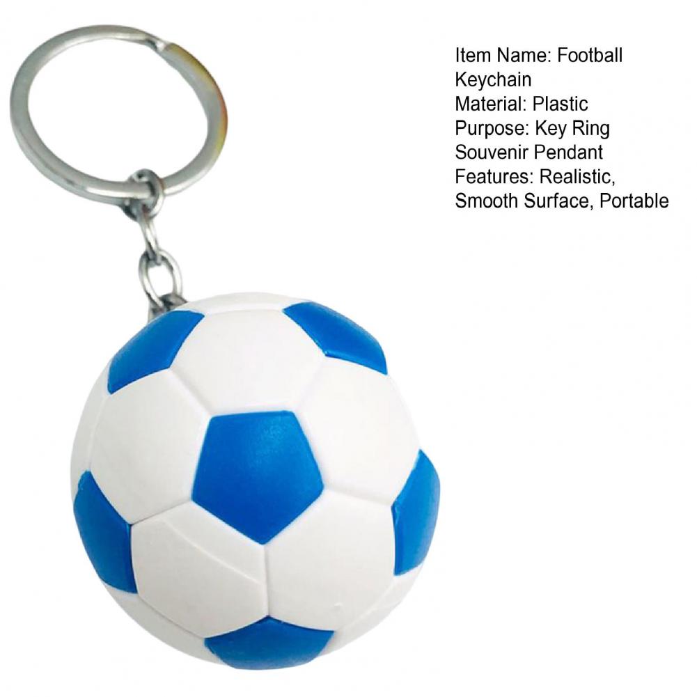 Football Key Chain Three dimensional Football Key Holder Souvenir Gifts Mini Soccer Key Pendant Sports Ornament for