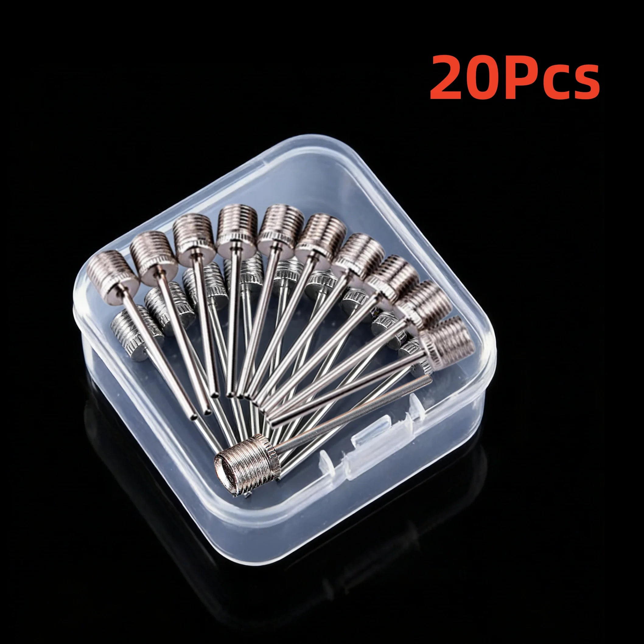 10/20/100Pcs Ball Air Needle Stainless Steel Pump Pin Basketball Inflating Pump Needle Football Inflatable Valve Adaptors Nozzle