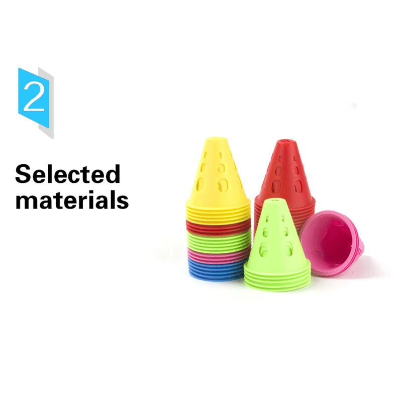 1pcs Marking Training Road Cone Roller Skating Piles Portable Multifunctional Skates Roadblocks Soccer Training Obstacles Props