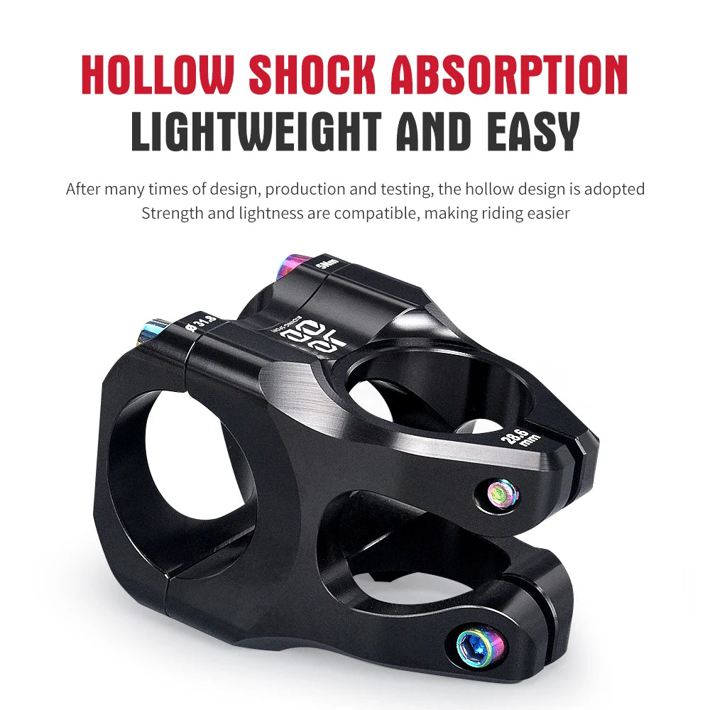 JOOD New CNC Bicycle 35mm Short Stem XT MTB bike stem Bicycle Accessories 31.8mm Stem Riser 28.6 mm Pipe Cycling