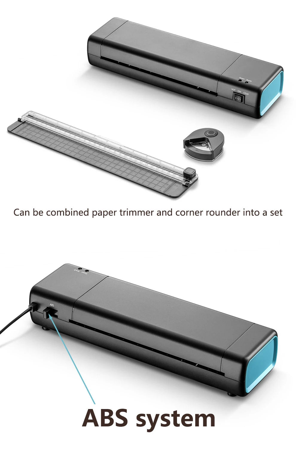 New Plastic Sealer with 10 Sheets Laminating Film, 9 Inch Hot and Cold Laminator, Hot and Cold Laminator for Home School Office