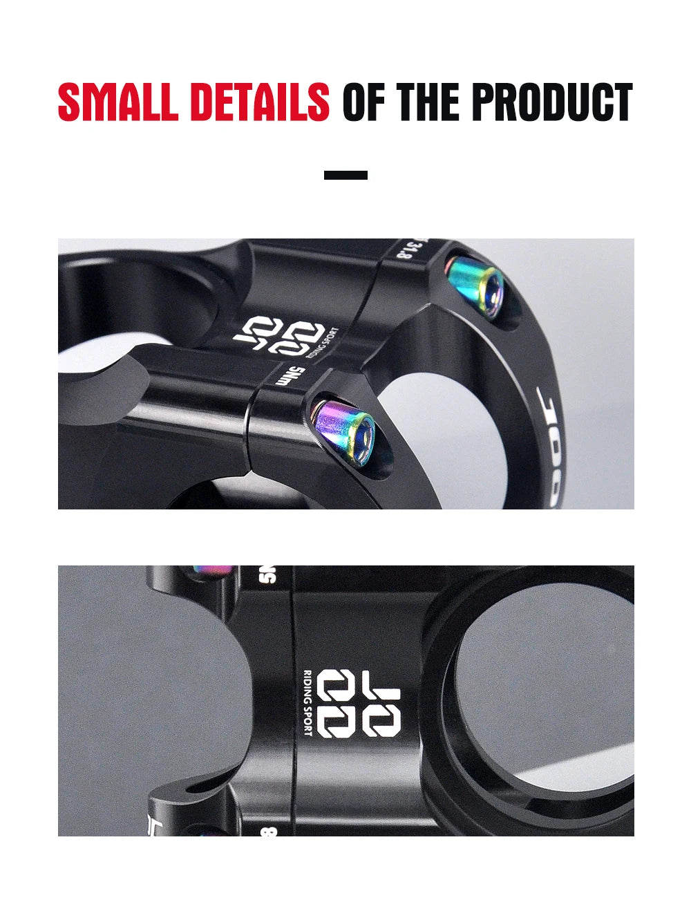 JOOD New CNC Bicycle 35mm Short Stem XT MTB bike stem Bicycle Accessories 31.8mm Stem Riser 28.6 mm Pipe Cycling