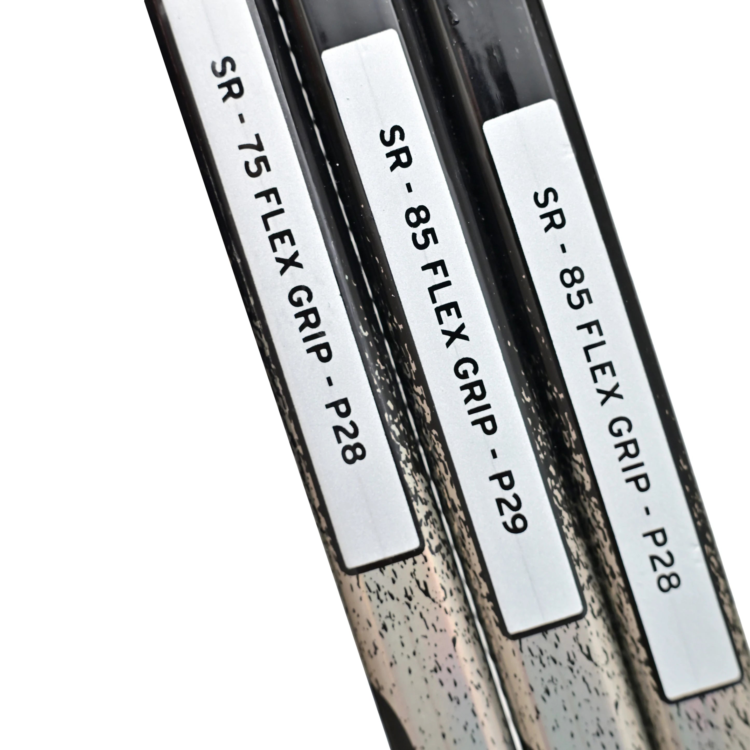 [2-Pack][SR][LKP][Tigger 10CLK][Black] Pro Classic Low Kick Point CLK Carbon Fiber Real Ice Hockey Sticks Light Weight 390g