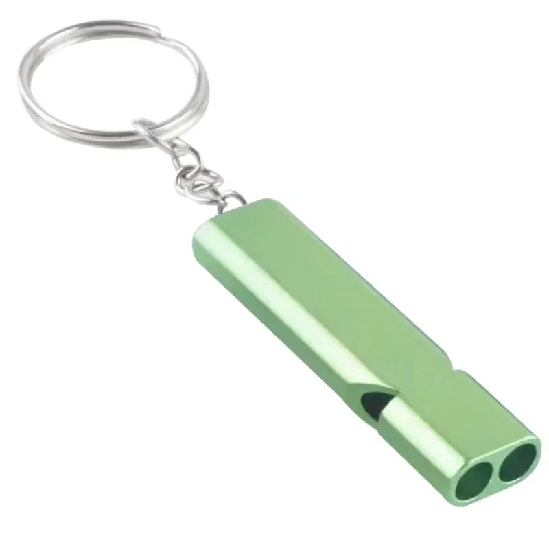 Metal Survival Whistle Flat Shape Training Whistle for Outdoor Sports Hiking Climbing Emergence Whistle Cheerleading Souvenirs