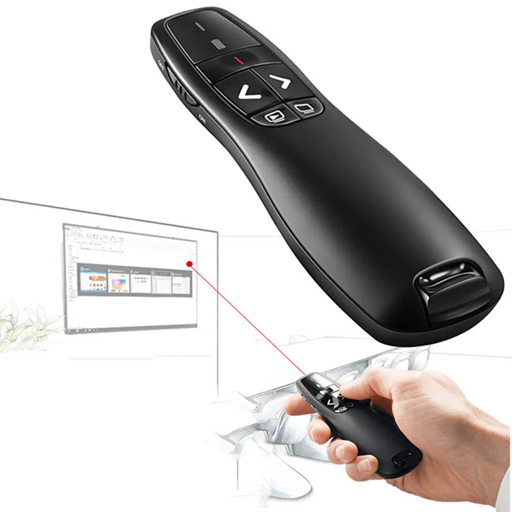 2.4GHz PPT Flip Pen Pointer Wireless USB Powerpoint Presentation Clicker Presenter for Powerpoint Remote Control with Red Light