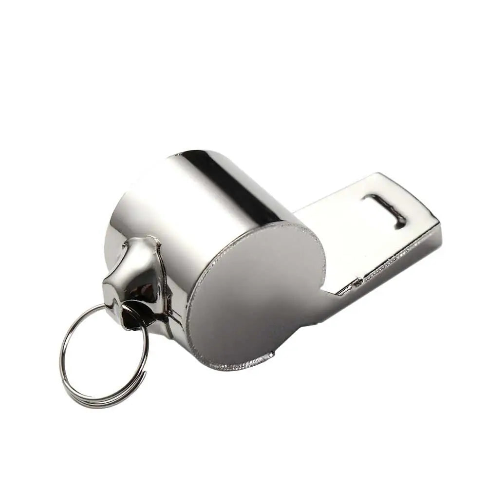 Team Sport Loud Metal Whistle With Rope Strong Stainless Steel Whistles Professional Portable Referee Whistles Training