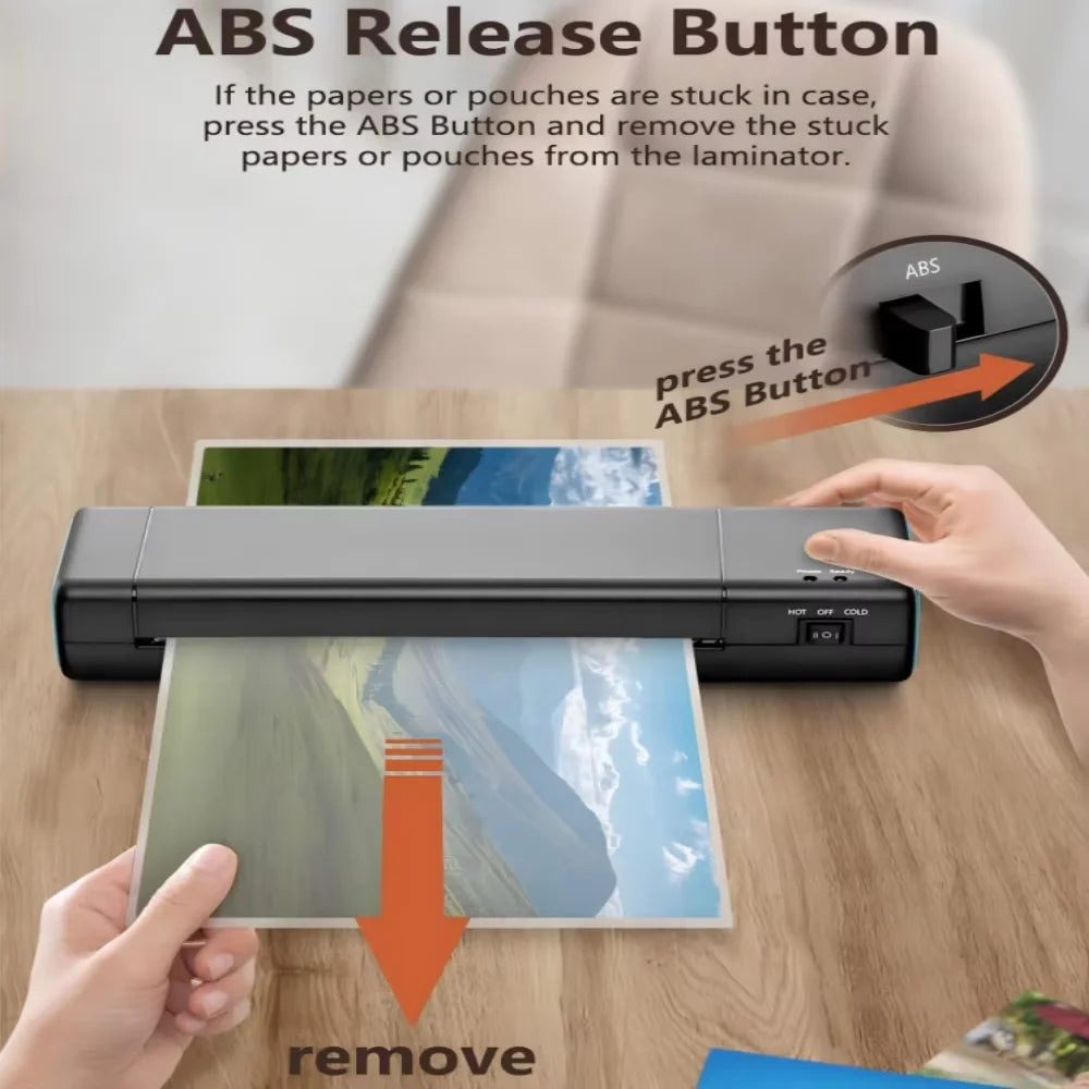 New Plastic Sealer with 10 Sheets Laminating Film, 9 Inch Hot and Cold Laminator, Hot and Cold Laminator for Home School Office
