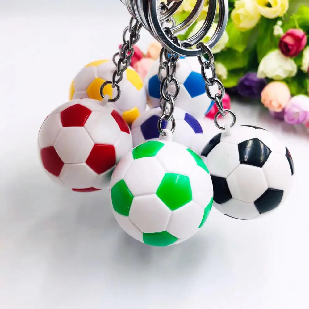 Football Key Chain Three dimensional Football Key Holder Souvenir Gifts Mini Soccer Key Pendant Sports Ornament for