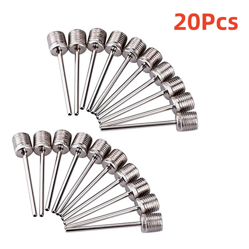 10/20/100Pcs Ball Air Needle Stainless Steel Pump Pin Basketball Inflating Pump Needle Football Inflatable Valve Adaptors Nozzle