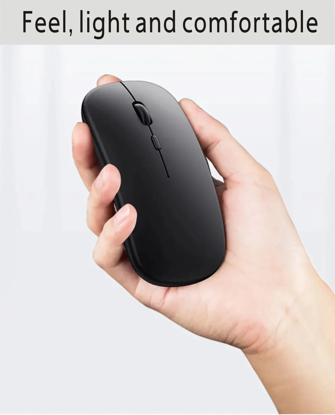 Computer Wireless USB Mouse Bluetooth   Rechargeable Dual Mode 5.0  with Office Gamer Desktop Mouse for PC Laptop