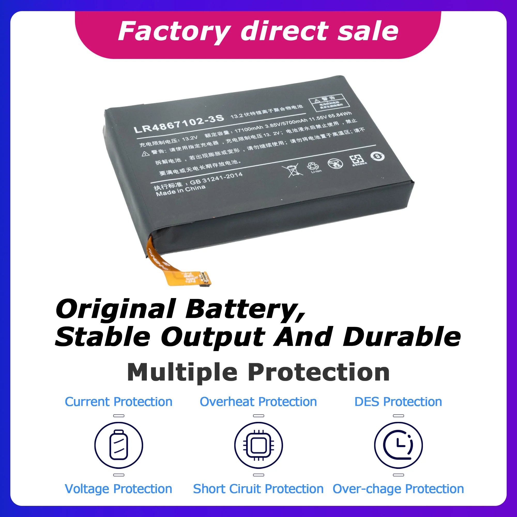 LR4867102-3S 6667mAh 78Wh LR4867102-3S New Replacement Laptop Battery For AOKZOE A1L A2 A1 PRO