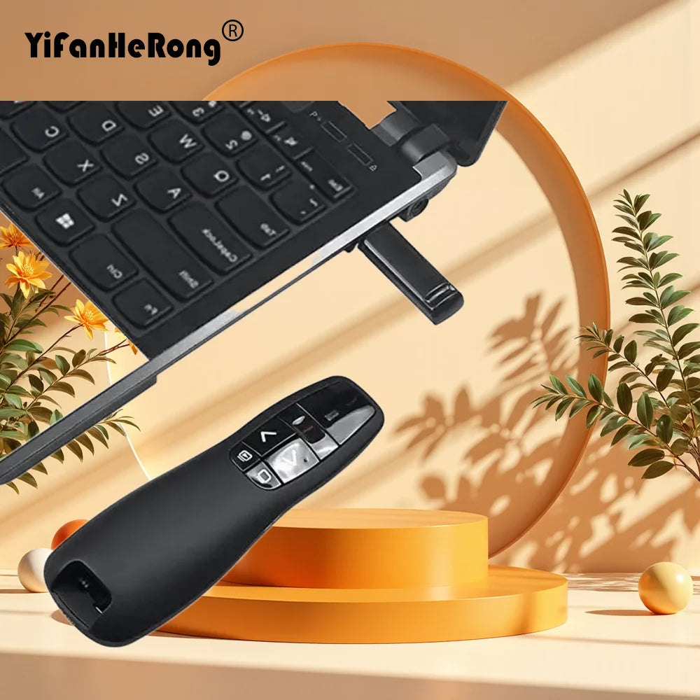 2.4GHz PPT Flip Pen Pointer Wireless USB Powerpoint Presentation Clicker Presenter for Powerpoint Remote Control with Red Light