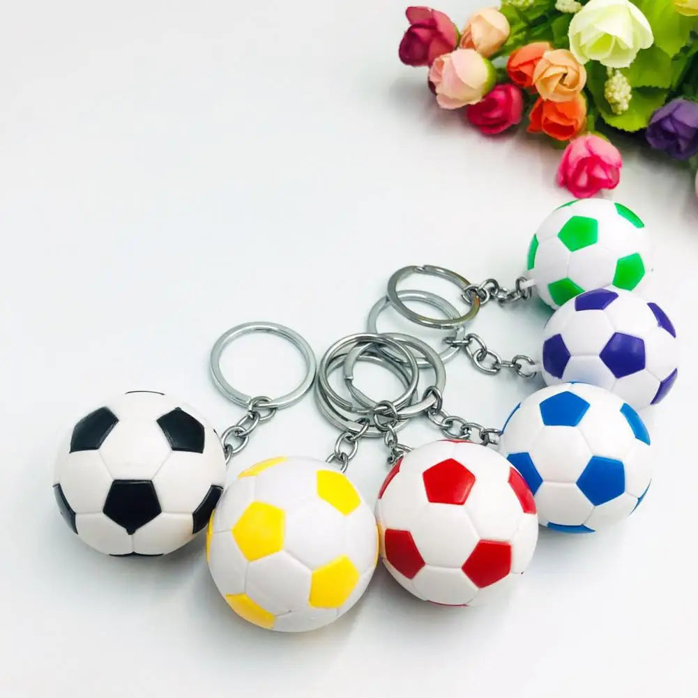 Football Key Chain Three dimensional Football Key Holder Souvenir Gifts Mini Soccer Key Pendant Sports Ornament for