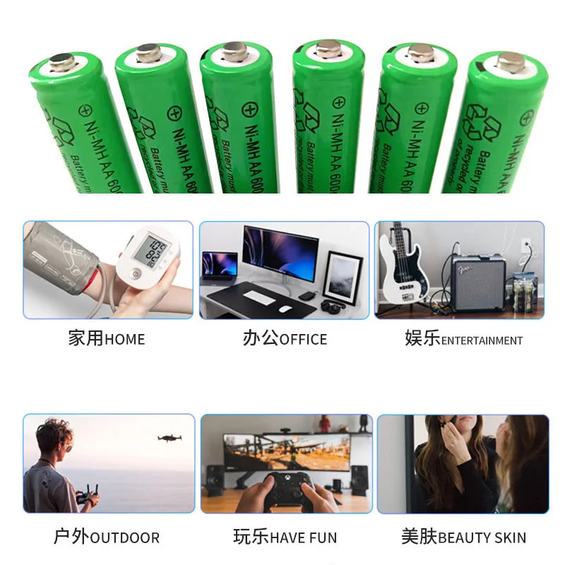 Brand New AA 1.2V Ni-MH Battery 600mAh  Electric Shaver Toy Rechargeable Battery Gaming Machine Flashlight Battery
