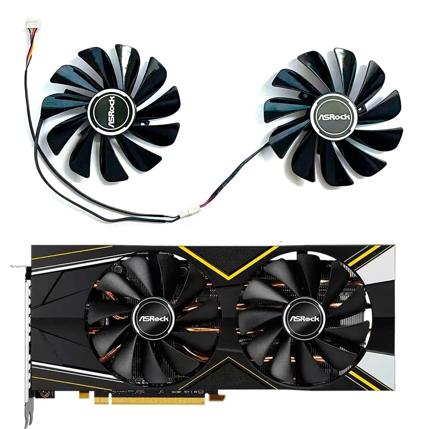For Asrock Radeon Rx 5700 5700xt Challenger D OC Graphics Card 95MM 4PIN CF1010U12S FDC10U12S-C GPU Cooler