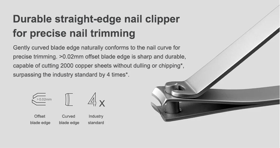New Original MIJIA Manicure Nail Clippers Pedicure Set Portable Travel Hygiene Kit Stainless Steel Nail Cutter Tool Set -CN