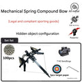 Telescopic Metal Composite Bow Steel Ball Slingshot for Hunting Kit Outdoor Strong Precision Shooting Rubber Band Laser