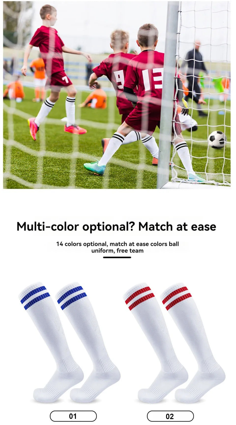 Loogdeel 26-45 Children Adult Football Sports Long Knee Socks Kids Soccer Baseball Adults Legging Stockings Children Sports Sock