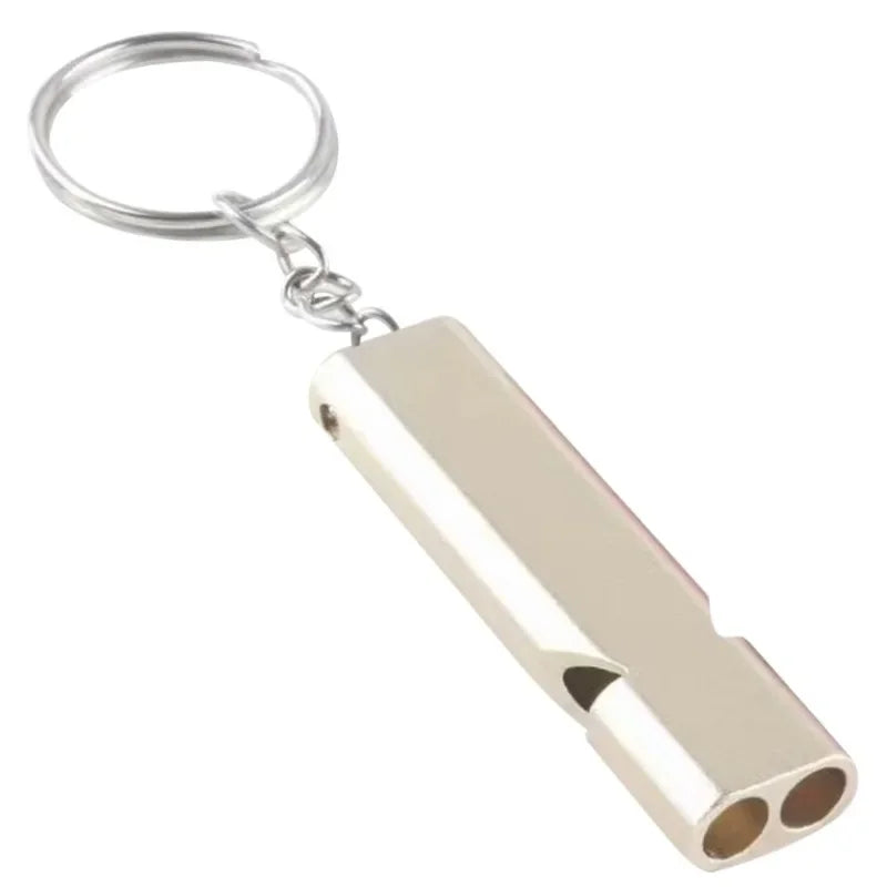 Metal Survival Whistle Flat Shape Training Whistle for Outdoor Sports Hiking Climbing Emergence Whistle Cheerleading Souvenirs