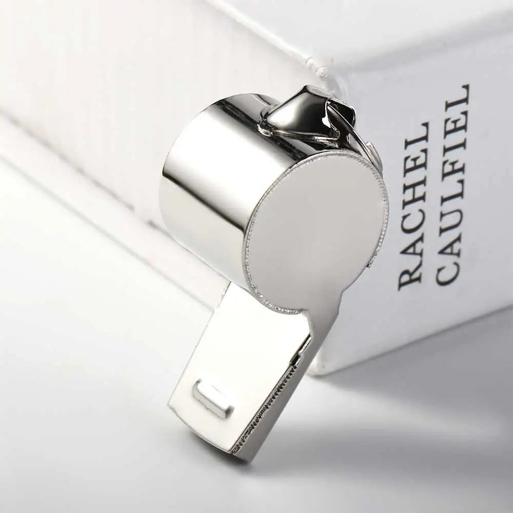 Team Sport Loud Metal Whistle With Rope Strong Stainless Steel Whistles Professional Portable Referee Whistles Training
