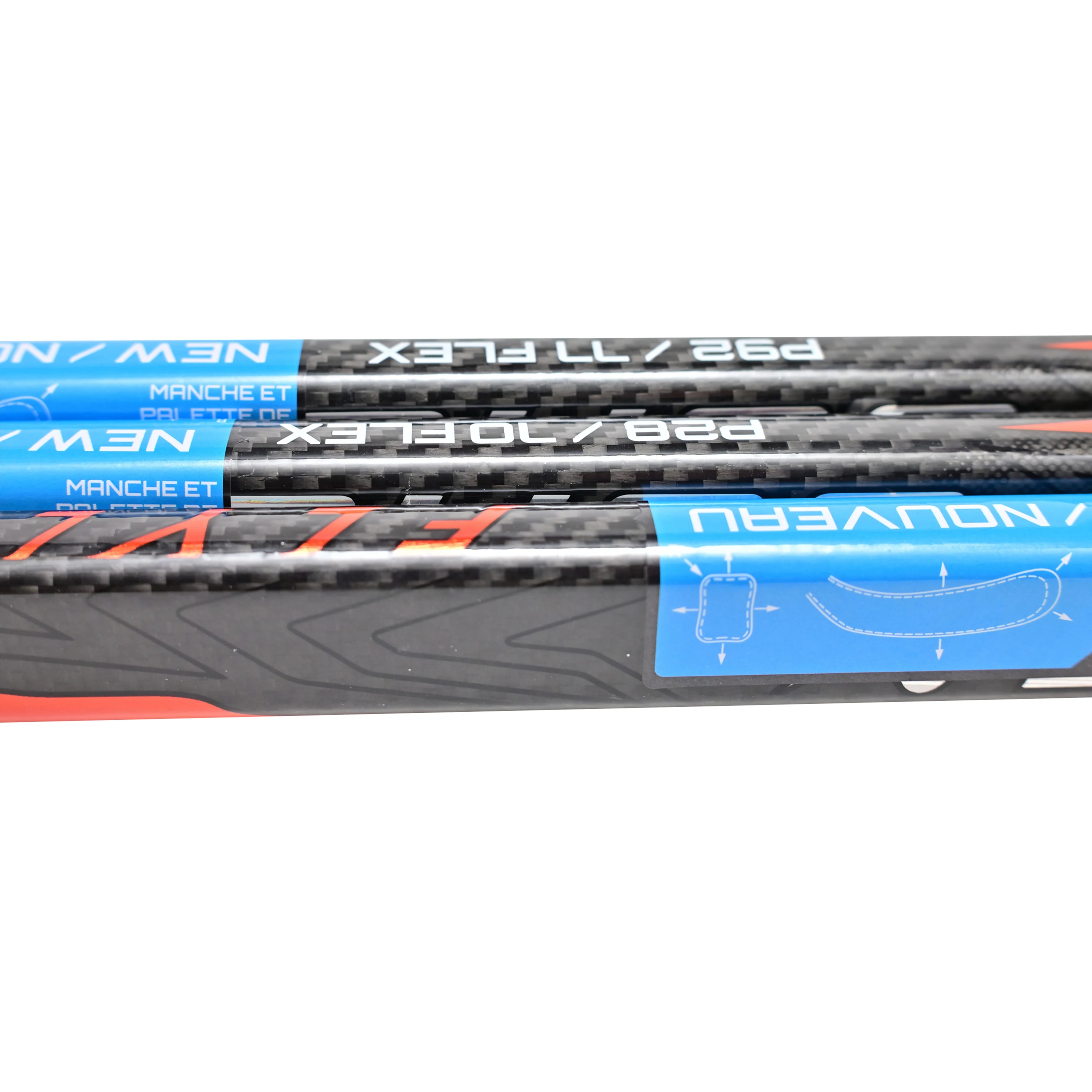[2-PACK][Special Color][RED Hyperfly]New Hyperfly Ice Hockey Sticks Blank Carbon Fiber Ice Hockey Sticks  P92 P28 P29