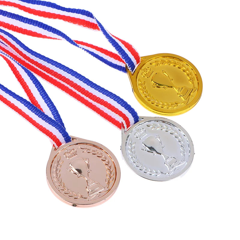 Crown Gold Silver Bronze Award Medal Reward Football Competition Prizes Award Medal For Souvenir Gift Outdoor Sport Kids Toys