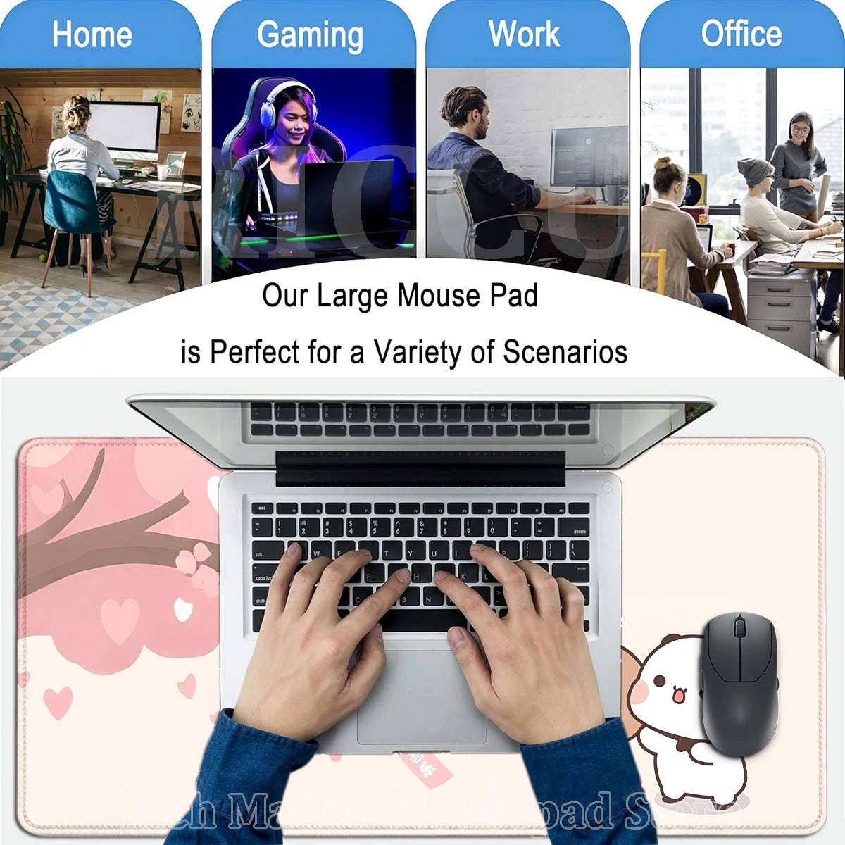 Cartoon Bubu Dudu Cute Deskmat Xxl Gamer Mouse Pad Anime Computer Table Mat Pc Accessories Mousepad Large Mats Office Mause Pads