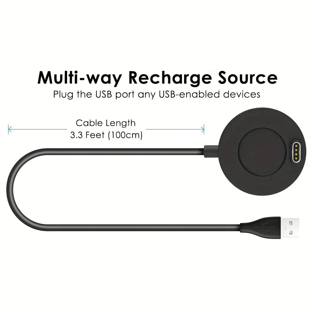 USB Charging Dock for Garmin Vivoactive 3/4/4S Fenix 5S/5X/6S/6X Venu 2/2S - Fast Charging Durable Cable Smartwatch ChargingDock
