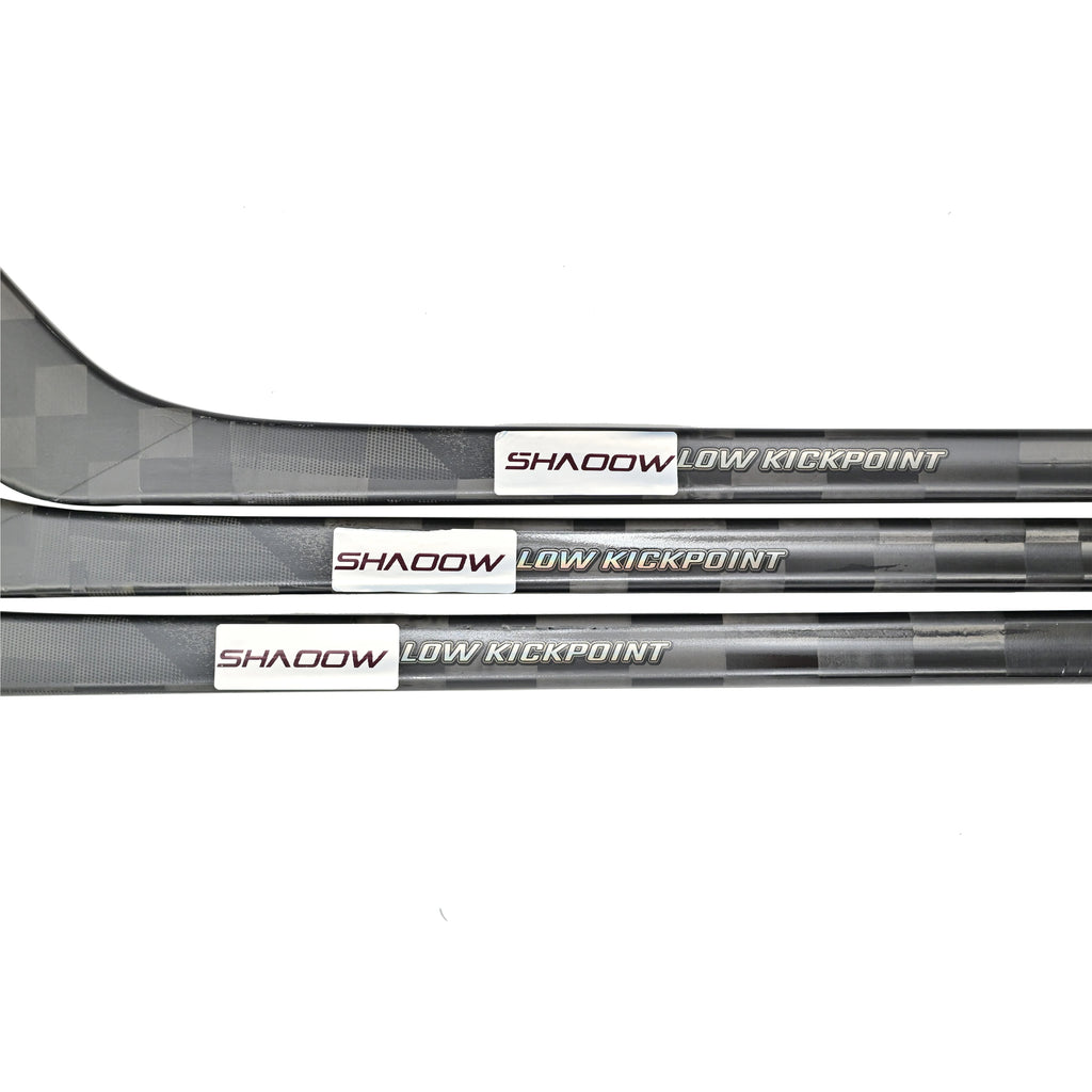 [2-Pack][SR][LKP][Tigger 10CLK][Black] Pro Classic Low Kick Point CLK Carbon Fiber Real Ice Hockey Sticks Light Weight 390g
