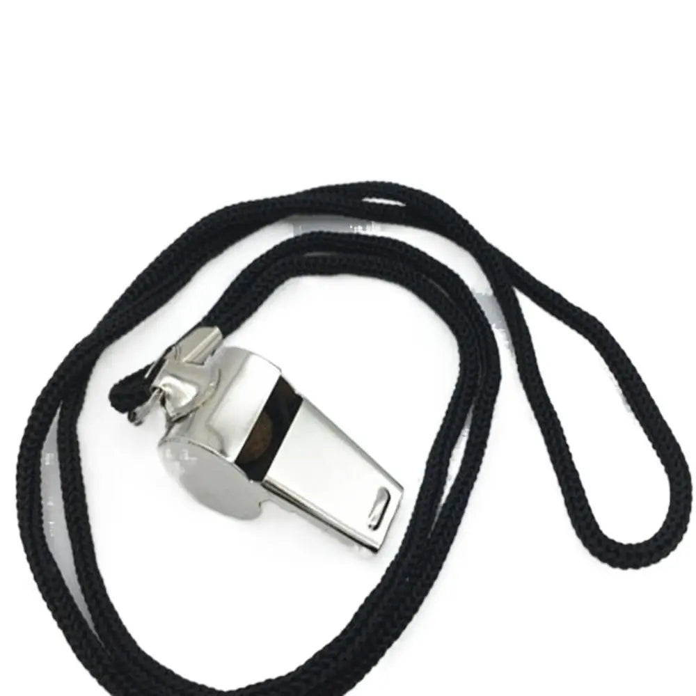 Team Sport Loud Metal Whistle With Rope Strong Stainless Steel Whistles Professional Portable Referee Whistles Training