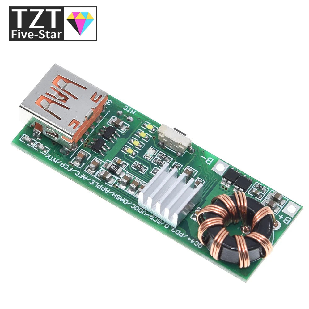 QC4.0 QC3.0 Double Way PD Mobile Phone Power Bank  Quick Charge 3.7V to 5V 9V 4.5A 22.5W  Type-C USB Boost Charger Circuit Board