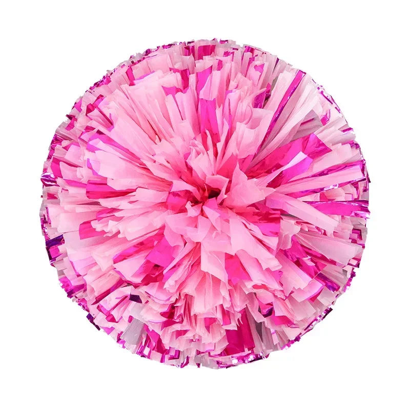 Colorful Cheerleading Pom Poms Girls Kids Finger Cheer Balls Gold Silver Purple Blue Red Green Dance Cheerleading Accessories