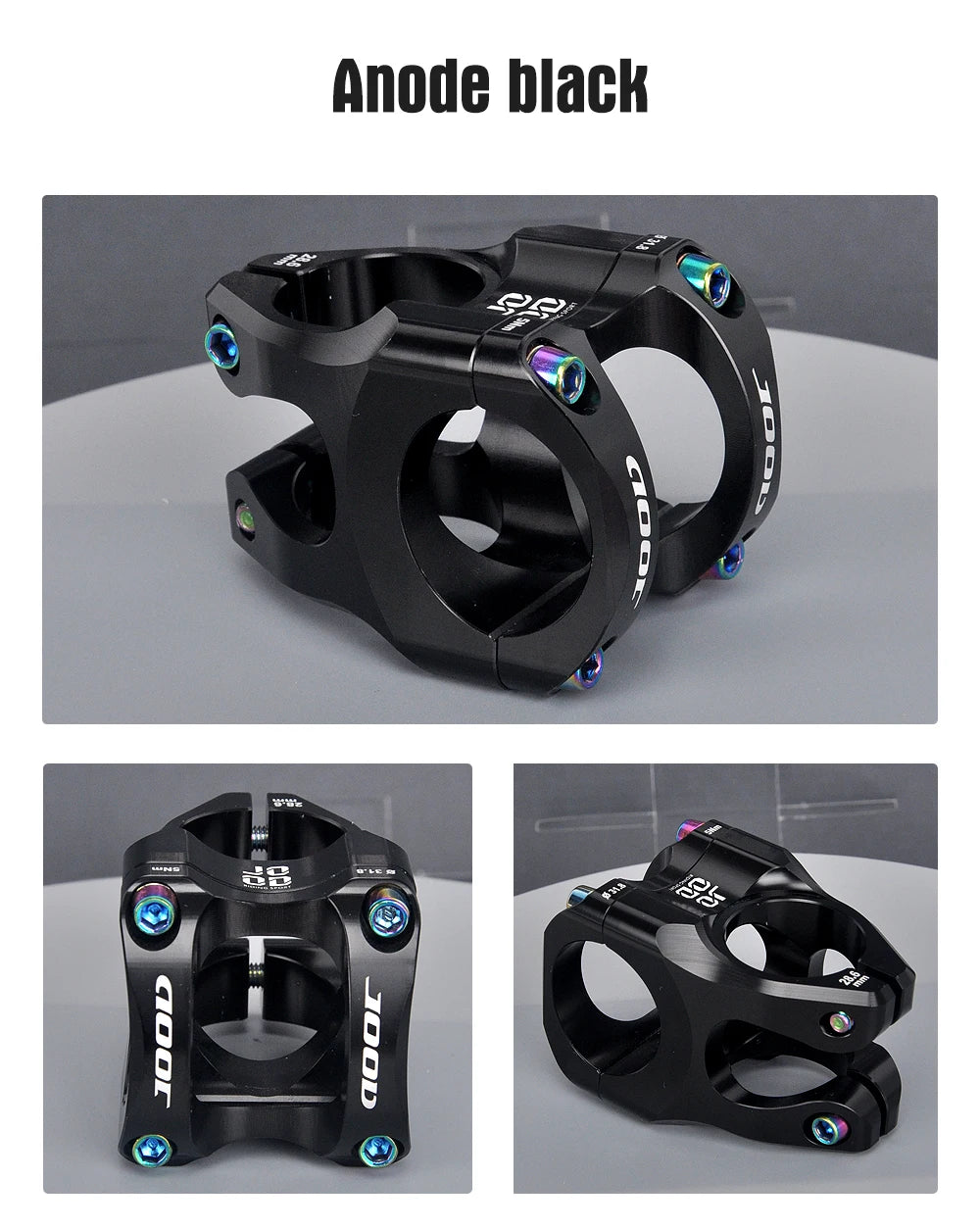 JOOD New CNC Bicycle 35mm Short Stem XT MTB bike stem Bicycle Accessories 31.8mm Stem Riser 28.6 mm Pipe Cycling