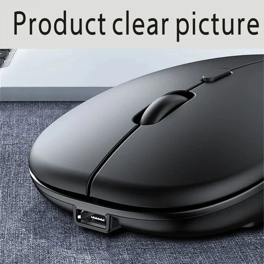Computer Wireless USB Mouse Bluetooth   Rechargeable Dual Mode 5.0  with Office Gamer Desktop Mouse for PC Laptop