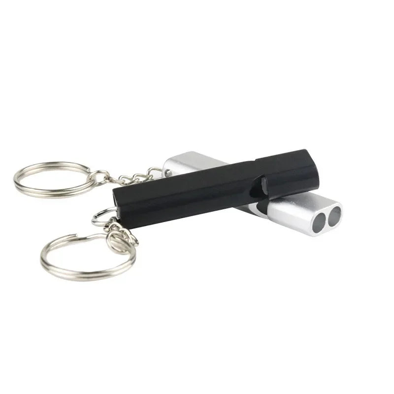 Metal Survival Whistle Flat Shape Training Whistle for Outdoor Sports Hiking Climbing Emergence Whistle Cheerleading Souvenirs