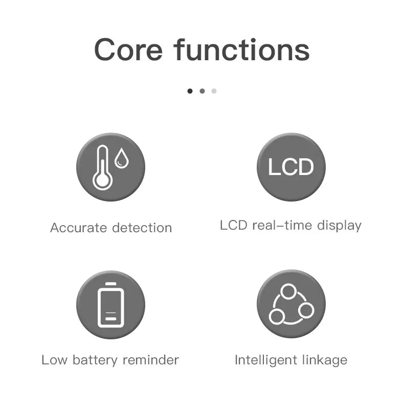 Tuya ZigBee Temperature and Humidity Sensor With LCD Smart life APP Google Alexa Voice Control Support Multi-mode Gateway Option