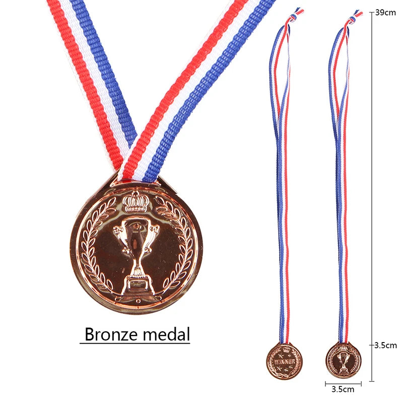 Gold Silver Bronze Award Medal Winner Reward Football Competition Prizes Award Medal For Souvenir Gift Outdoor Sport Kids Toys