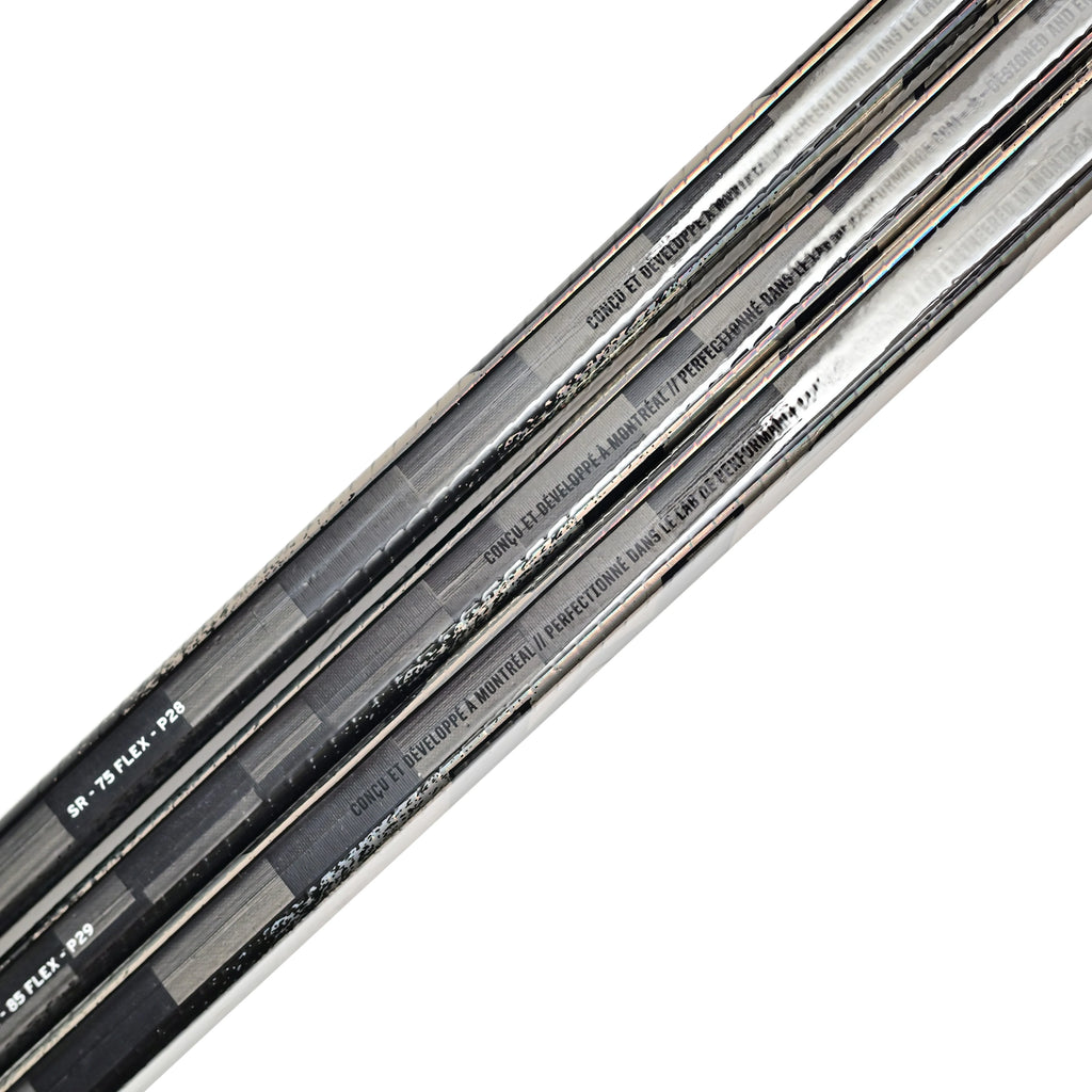 [2-Pack][SR][LKP][Tigger 10CLK][Black] Pro Classic Low Kick Point CLK Carbon Fiber Real Ice Hockey Sticks Light Weight 390g