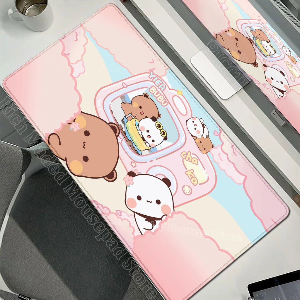 Cartoon Bubu Dudu Cute Deskmat Xxl Gamer Mouse Pad Anime Computer Table Mat Pc Accessories Mousepad Large Mats Office Mause Pads