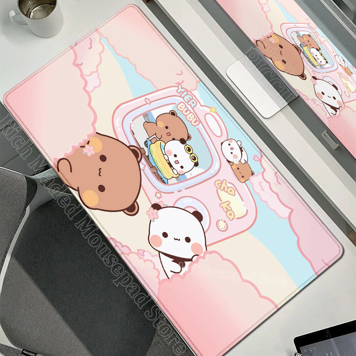 Cartoon Bubu Dudu Cute Deskmat Xxl Gamer Mouse Pad Anime Computer Table Mat Pc Accessories Mousepad Large Mats Office Mause Pads