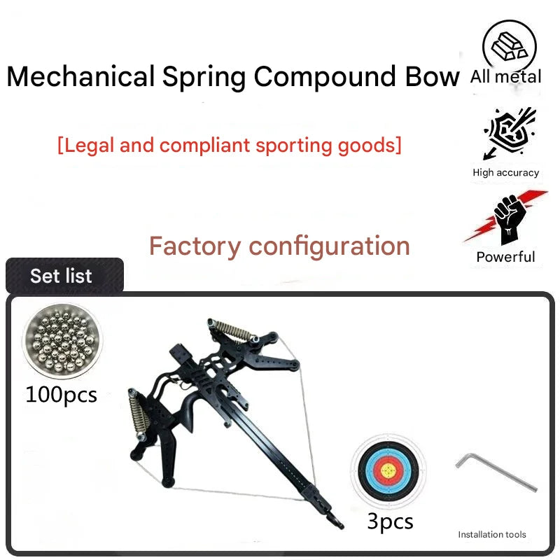 Telescopic Metal Composite Bow Steel Ball Slingshot for Hunting Kit Outdoor Strong Precision Shooting Rubber Band Laser