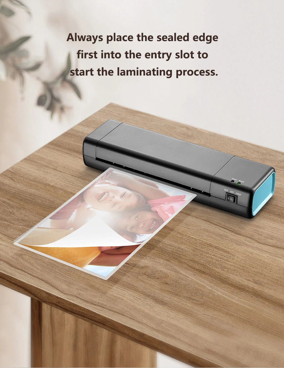 New Plastic Sealer with 10 Sheets Laminating Film, 9 Inch Hot and Cold Laminator, Hot and Cold Laminator for Home School Office