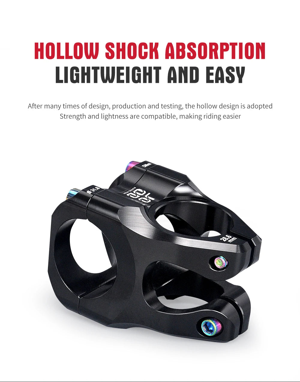 JOOD New CNC Bicycle 35mm Short Stem XT MTB bike stem Bicycle Accessories 31.8mm Stem Riser 28.6 mm Pipe Cycling